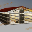 Быстровозводимый (Обшитый) склад 12000*25000*8000мм  3 яруса - uralbiznesstroi.ru – Москва