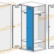 Шкаф гардеробный двухсекционный (Две двери) 1850*500*700 S-0,5мм - uralbiznesstroi.ru – Москва