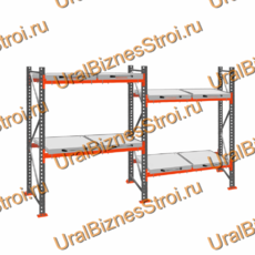 Стеллаж с выкатными платформами  2000*3600*1050 2 яруса 8 платформ - uralbiznesstroi.ru – Москва