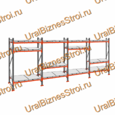Стеллаж с выкатными платформами  2000*7200*1050 3 яруса 24 платформы - uralbiznesstroi.ru – Москва
