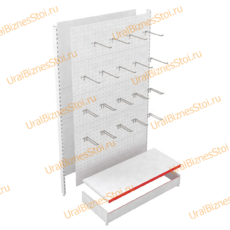 Стеллаж торговые перфорированный 2350*600*900 с крючками - uralbiznesstroi.ru – Москва