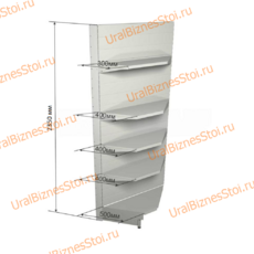 Торговый угловой стеллаж 2350*500*900 5 полок - uralbiznesstroi.ru – Москва