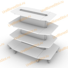 Стеллаж островной с торцевыми полками 1950*400*900 4 полки - uralbiznesstroi.ru – Москва
