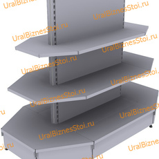 Стеллаж островной с торцевыми полками 1950*500*1000 3 полки - uralbiznesstroi.ru – Москва