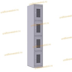  Шкаф сумочный разборный 400х500х1850 (ШхГхВ) 4-ячеечный 1х секционный S-0,5мм (Основная секция) - uralbiznesstroi.ru – Москва