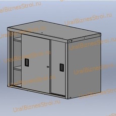 Шкаф архивный малый купе 925*2000*450 двухсекционный 2 раздвижные двери - uralbiznesstroi.ru – Москва