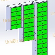 Ящик почтовый 800*200*320 наклонный - uralbiznesstroi.ru – Москва