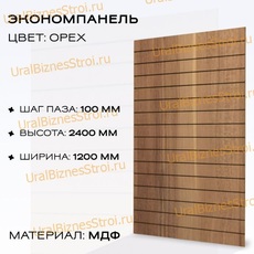 Экономпанель 1200*2400 орех (вертикально) - uralbiznesstroi.ru – Москва