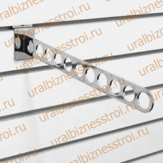 F 106 Кронштейн наклонный с 11-ю отверстиями, 400 мм., хром - uralbiznesstroi.ru – Москва