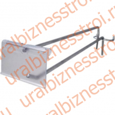 F325-150 Крючок с ценник-лем,150мм,хром (5мм) - uralbiznesstroi.ru – Москва