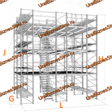 Мезонинный стеллаж 30м*16м 2 этажа 960 м2 - uralbiznesstroi.ru – Москва
