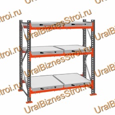 Стеллаж с выкатными платформами  3000*1800*1050 3 яруса 6 платформ - uralbiznesstroi.ru – Москва