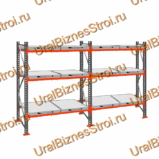 Стеллаж с выкатными платформами  2500*3600*1050 3 яруса 12 платформ - uralbiznesstroi.ru – Москва