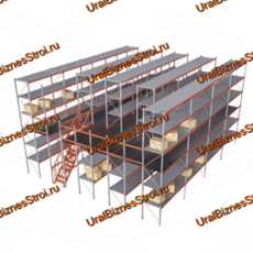 Мезонинный стеллаж 12м*12м 2 этажа 288 м2 - uralbiznesstroi.ru – Москва