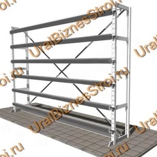 Стеллаж для линолеума 2000*3420*800 на 6 валов двухсторонний - uralbiznesstroi.ru – Москва