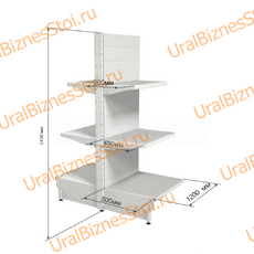 Торговый островной стеллаж 1450*500*1200 3 полки - uralbiznesstroi.ru – Москва