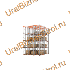 Стеллаж набивной паллетный (7000х4540х6000 мм), 3 линии, 4 яруса - uralbiznesstroi.ru – Москва