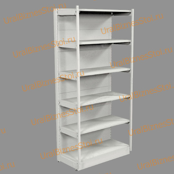 Торговый пристенный стеллаж с передней стойкой 1950*400*600 6 полок - uralbiznesstroi.ru – Москва