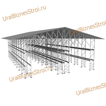 Быстровозводимый (каркас) склад 12000*25000*8000 мм 3 яруса - uralbiznesstroi.ru – Москва
