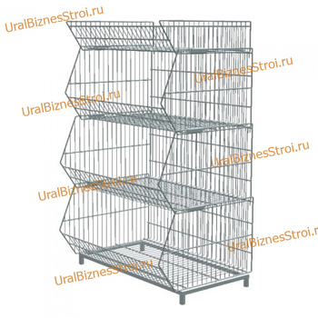 Горка из корзин (КОШ) складная, 3+1 облегченная - uralbiznesstroi.ru – Москва