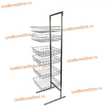Стойка прикассовая 1800х600х400 , 6 корзин - uralbiznesstroi.ru – Москва