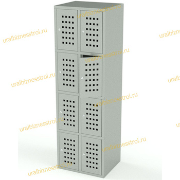  Шкаф сумочный разборный 700х500х1850 (ШхГхВ) 2х секционный 8-ячеечный S-0,5 мм - uralbiznesstroi.ru – Москва