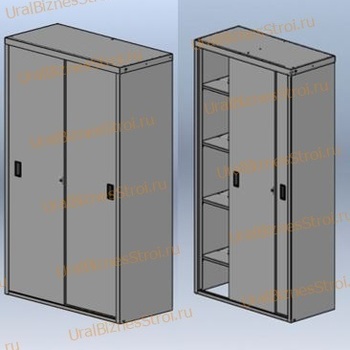 Шкаф архивный купе 1850*1200*450 односекционный 2 раздвижные двери - uralbiznesstroi.ru – Москва