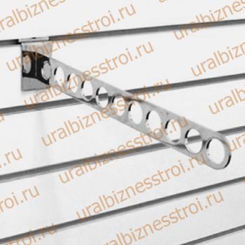 F 106 Кронштейн наклонный с 11-ю отверстиями, 400 мм., хром - uralbiznesstroi.ru – Москва
