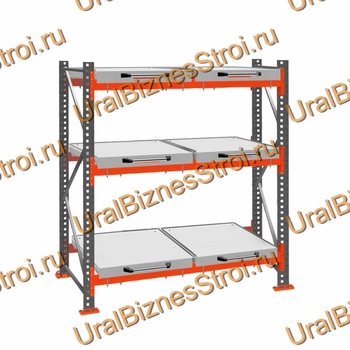 Стеллаж с выкатными платформами  3000*1800*1050 3 яруса 6 платформ - uralbiznesstroi.ru – Москва