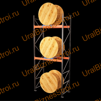 Паллетный стеллаж для катушек 3000*1050*2700 2 яруса 1210 кг на ярус - uralbiznesstroi.ru – Москва