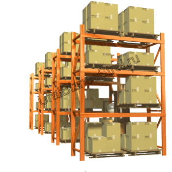 Паллетный стеллаж 3000*1050*1800 2 яруса 2100 кг на ярус - uralbiznesstroi.ru – Москва